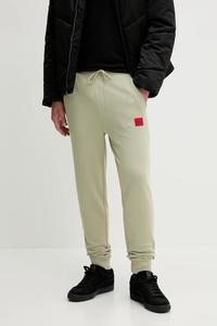 Хлопковые спортивные брюки Hugo, зеленый