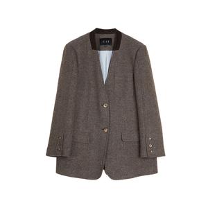 ELLE Костюм женский Business Suits темно-коричневый с V-образным вырезом Moderate Others