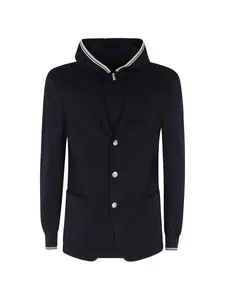 Многослойная куртка с капюшоном Eleventy, синий