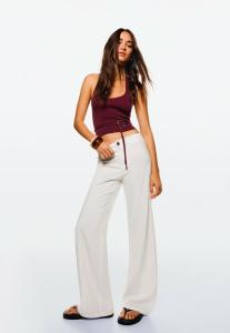 Брюки Bershka WIDE, White