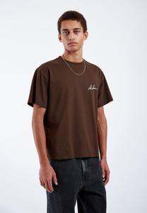 Футболка Dr.Denim BACE TEE, Chocolate Small Script/Brown