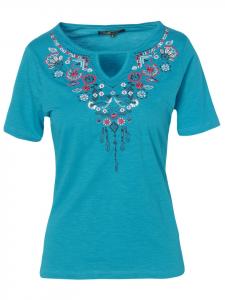 Топ с короткими рукавами зеленого цвета KOROSHI