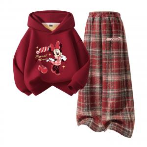 Детский костюм Tang с капюшоном, толстые Disney, [thickened and fleece-lined]di cherry liqueur красный+di long metal label k красный plaid