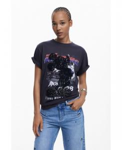 Женская футболка с изображением автомобиля Микки Мауса Desigual, Light gray