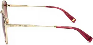 Женские солнцезащитные очки Marc Jacobs с градиентным коричневым геометрическим рисунком MJ 1042/S 0NOA/HA 57, Burgundy Gold