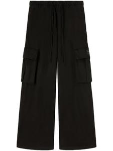 Palm Angels широкие брюки карго из джерси, черный