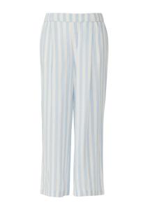 Широкие брюки со складками спереди s.Oliver, Light blue/White