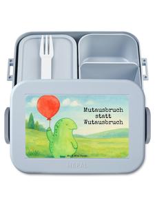 Mr. & Mrs. Panda Ланчбокс в виде черепахи с воздушным шариком и надписью пастельно-голубого цвета