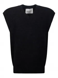 Топ с V-образным вырезом Amaranto, черный