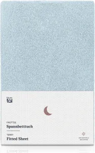 Простыня на резинке Terry 200x200 см - Простыня на резинке из махры для матрасов глубиной до 25 см - Простыня на резинке из махры - Теплая простыня светло-голубого цвета Blumtal
