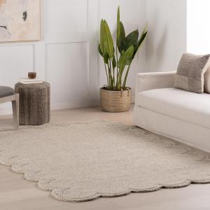 Nuloom Elira однотонный шерстяной ковер 122 x 183 см для гостиной, спальни, столовой, oatmeal