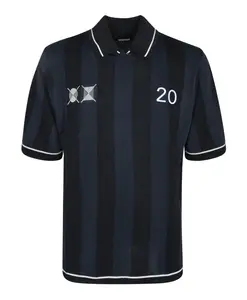 Синий полосатый свитер-поло Jacquemus, синий