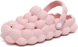 Горки с шармами для женщин и мужчин, тапочки с пузырьками против скользящей формы, мягкие горки для гольф-мяча в открытом космосе в открытом космосе, тапочки с толстой подошвой спа-горок для спортзала, душа, спальня, домашние сандалии Jswei, розовый