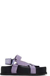Спортивные сандалии фиолетового и черного цвета Moschino