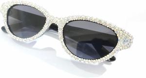 Женские модные солнцезащитные очки Melrose Cat Eye с бриллиантами и стразами, в оправе, украшенной драгоценными камнями, для костюмированной вечеринки, модель 2342, Black