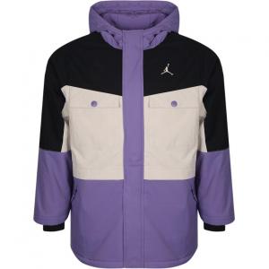 Детская утепленная курткас капюшоном, средней плотности Jordan, фиолетовый/черный/бежевый