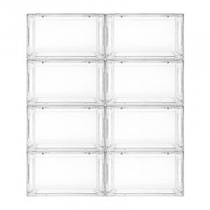 Стенка для хранения обуви JEKO&JEKO, 8 коробок, прозрачный