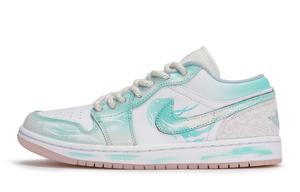 Jordan Кроссовки Air 1 Vintage баскетбольные женские low top White/Blue/Green