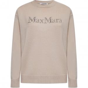 Футболка с логотипом 'S MAX MARA, Светлая умбра