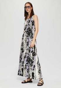 Платье макси GEMUSTERTES MIT DOPPELTEN VERSTELLBAREN TRÄGERN QS, светло-серый