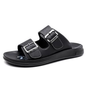 PLAY COBBLER Мужские противоскользящие шлепанцы с прошитой резиновой подошвой черные, цвет Black