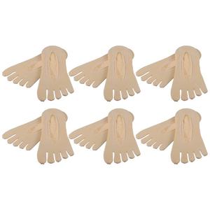 6 пар носков, дышащие компрессионные носки для женщин, нескользящие Unique Bargains, бежевый