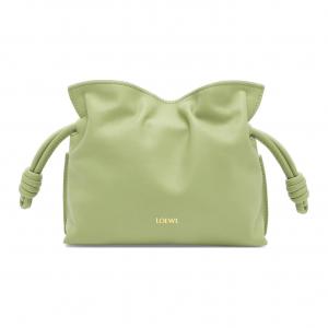 LOEWE Фламенко Клатч из телячьей кожи наппа мини женский с одним плечом через плечо светлый жемчуг