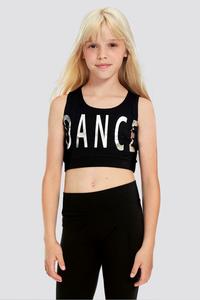 Черный короткий свитшот без рукавов Dance Pineapple, черный