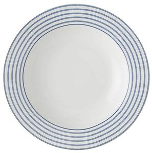 Тарелка Laura Ashley tief 22 см Candy Stripe, синий - керамическая посуда - 22 x 4 x 22 см