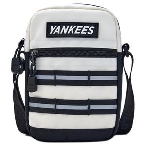 MLB Нейлоновая наплечная сумка New York Yankees мини женская бежевая black