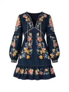 Мини-платье Maria FARM Rio, синий