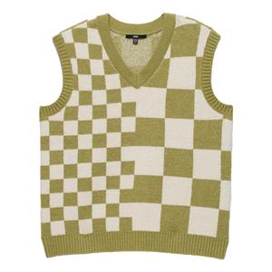 (WMNS) Vans Courtyard Checker Sweater Vest 'Green White'