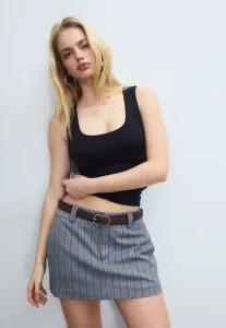 Топ с широкими лямками Stradivarius, Black