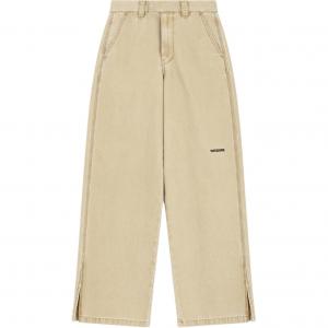 WE11DONE Женские повседневные брюки бежевого цвета