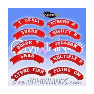 2 набора по 10 колец для навыков головоломки «Сила» для подставок 32 мм — красные, Fantasy Football Miniatures - Accessories (28mm)