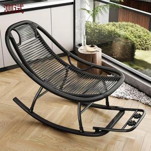 Fantasy Xiaoyao Chair, Кресло-качалка, Кресло для пожилых, Шезлонг, Ротанговая мебель, Диван для отдыха на балконе, Цветное кресло-качели [Новая модель лета 2024], Black