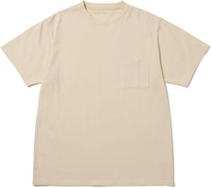 Футболка Snow Peak Garment Dyed TS-25AU011, мужская и женская, с коротким рукавом, слоновая кость