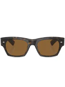 Солнцезащитные очки Kasdan в квадратной оправе Oliver Peoples, зеленый