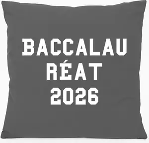 Подушка для дивана Huuraa, подарок на выпускной 2026 года во Франции, 40x40 см, с наполнителем из хлопка стального серого цвета, сувенир на выпускной 2026 года Hellweg Druckerei