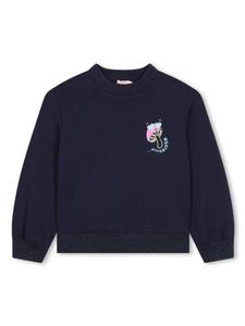 Billieblush хлопковая толстовка с логотипом, синий