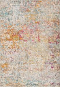 Ковер SAFAVIEH, 67 x 122 см, Madison Collection, Grey & Turquoise, современный абстрактный дизайн, не линяет и прост в уходе, идеален для помещений с высокой проходимостью: прихожая, гостиная, спальня (MAD460G)