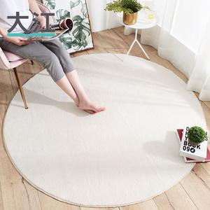 Dajiang Ковер 140х140 см для гостиной/спальни в современном нордическом стиле, круглый, однотонный vegas yellow