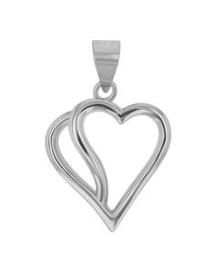 Adeliás Женский кулон в форме сердца из серебра 925 пробы