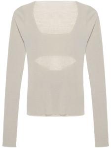 QUIRA топ в рубчик с длинными рукавами, серый