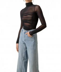 Водолазка Quincy с длинными рукавами, черного цвета Line And Dot, черный