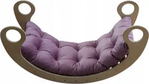 Декоративная подушка для детского кресла-качалки, велюр розового цвета, 100 х 45 х 8 см, одна подушка для кресла-качалки Монтессори