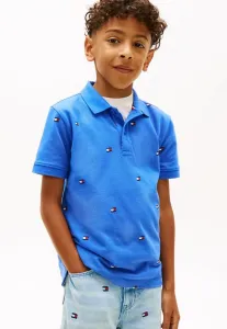 Рубашка-Поло стандартного кроя с вышивкой в виде волнистого флага Tommy Hilfiger, Empire Blue