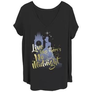 Футболка Juniors Plus Disney «Золушка почти полночь» Licensed Character, черный