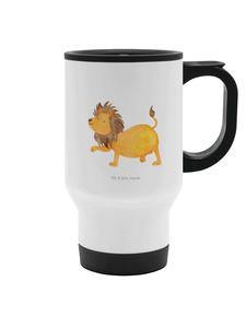 Белая кофейная кружка со знаком зодиака Лев и надписью нет Mr. & Mrs. Panda