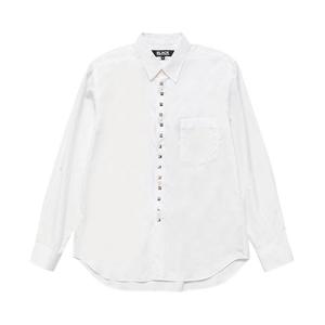 Рубашка Comme des Garçons Black Studded Poplin Shirt, White
